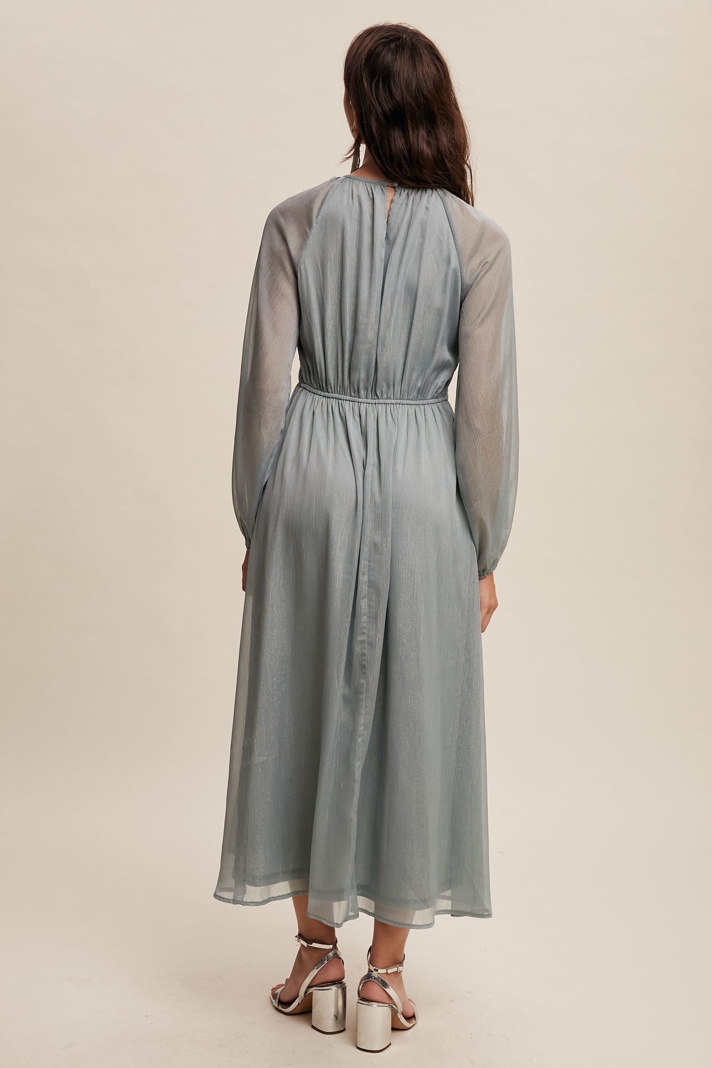 Vestido Chiffon Maxi Dress