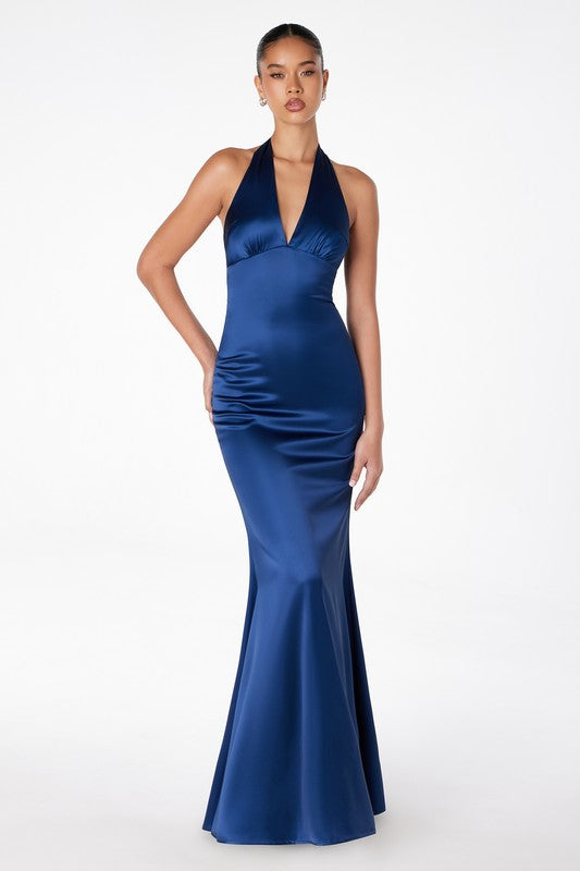 Vestido Cuello Halter Moon