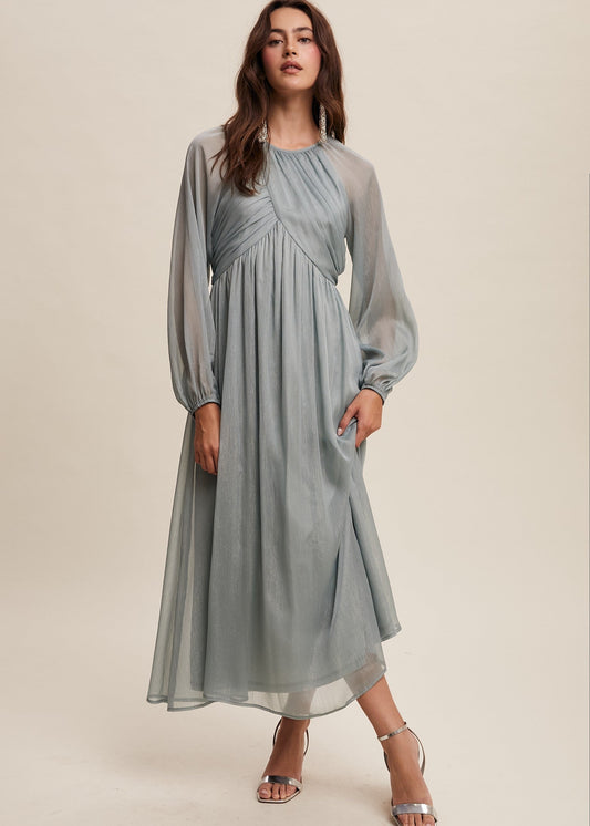 Vestido Chiffon Maxi Dress
